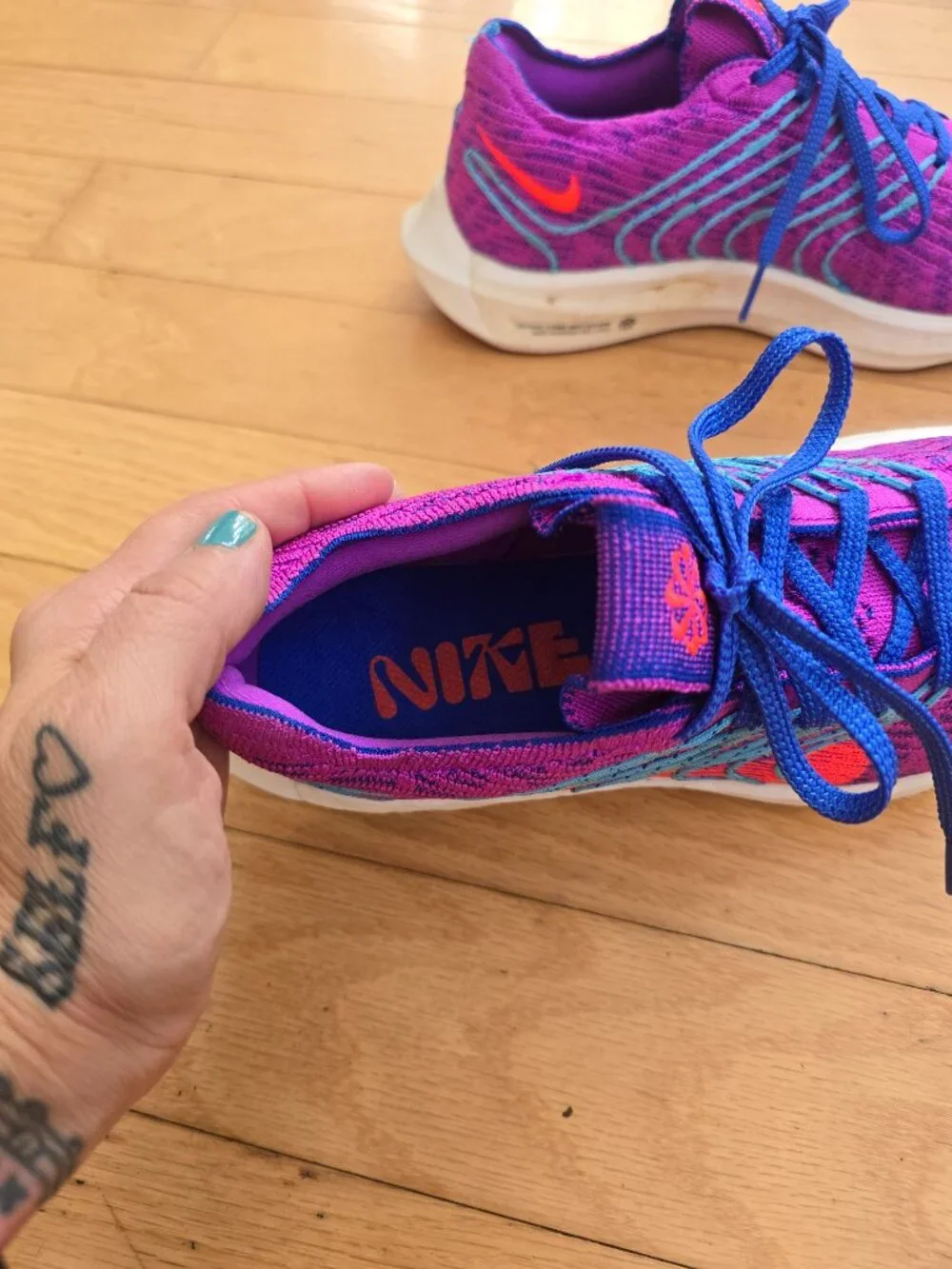 Nike | Pegasus Turbo Next Nature Active Fuchsia Blue Running Sneakers | WMS 8